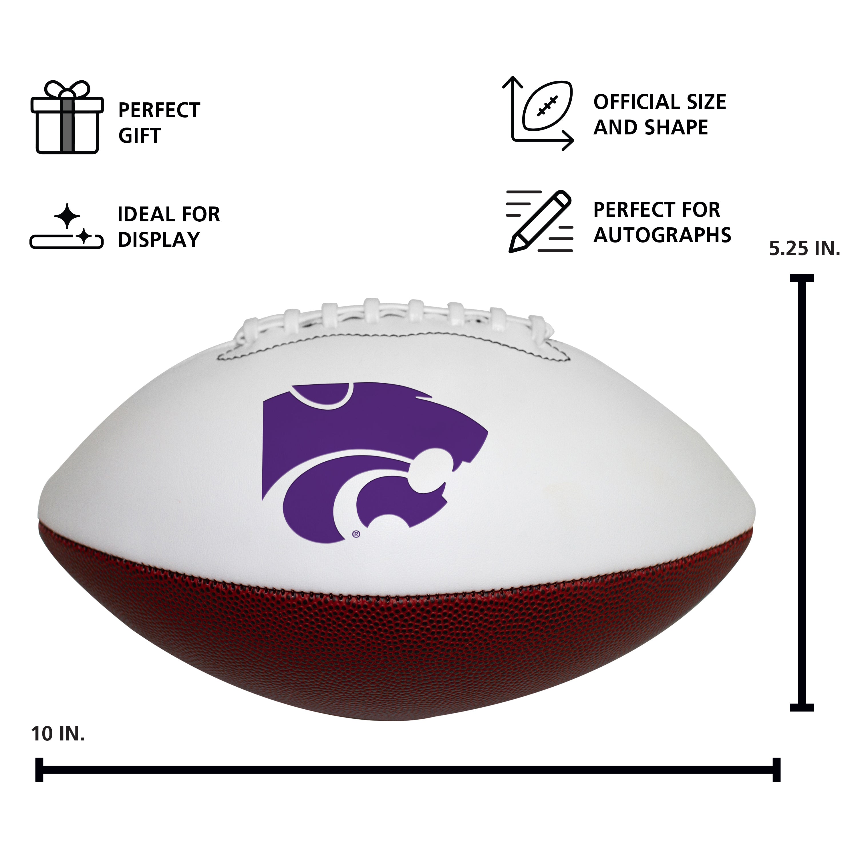 KS State Official-Size Autograph Football