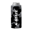 KS State Black Camo 12oz Slim Can Coolie