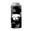 KS State Black Camo 12oz Slim Can Coolie