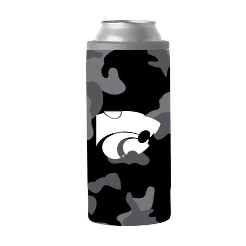 Product Image for KS State Black Camo 12oz Slim Can Coolie