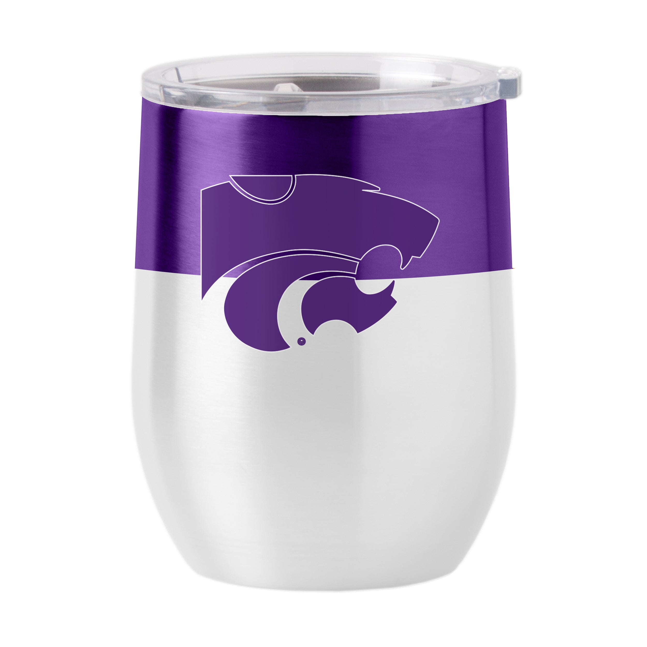 KS State 16 oz. Colorblock Stainless Curved Beverage Tumbler