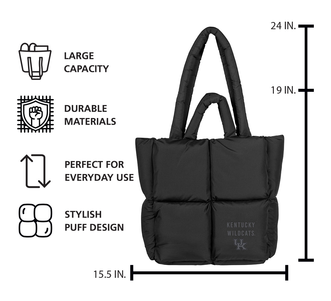 Kentucky Black Puff Tote