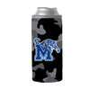 Memphis Black Camo 12oz Slim Can Coolie