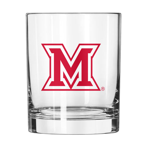 Product Image for Miami Ohio 14oz Gameday Rocks Glass