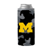 Michigan Black Camo 12oz Slim Can Coolie