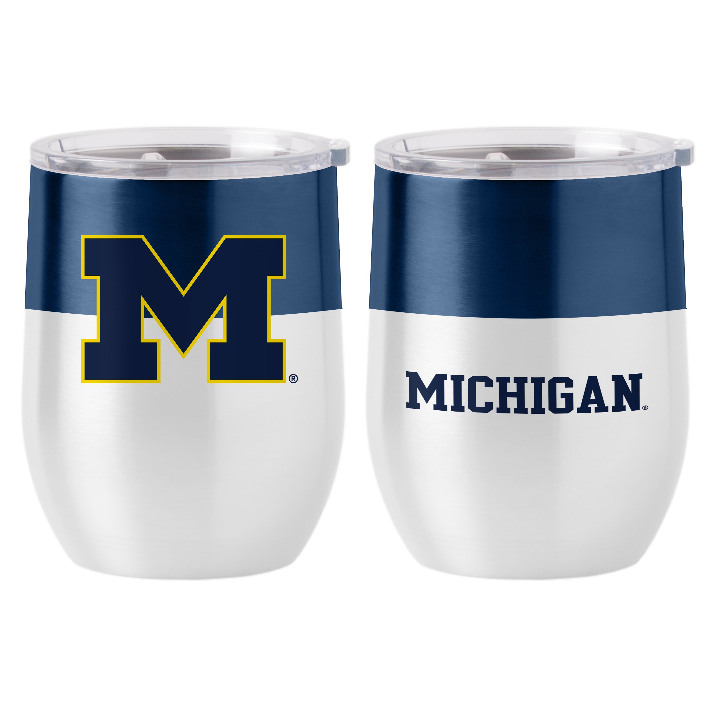 University of Michigan 16 oz. Colorblock Stainless Curved Beverage Tumbler