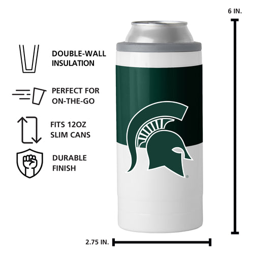 Product Image for Michigan State Colorblock 12oz Slim Can Coolie