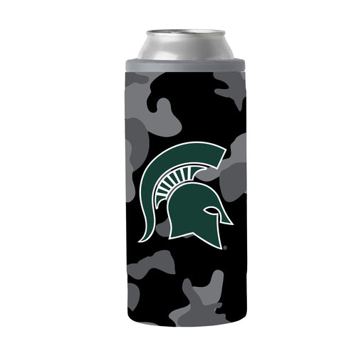 Product Image for MI State Black Camo 12oz Slim Can Coolie