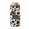 Ole Miss 12oz Team Leopard Print Slim Can Coolie