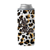 Ole Miss 12oz Neutral Leopard Print Slim Can Coolie