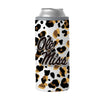 Ole Miss 12oz Team Leopard Print Slim Can Coolie