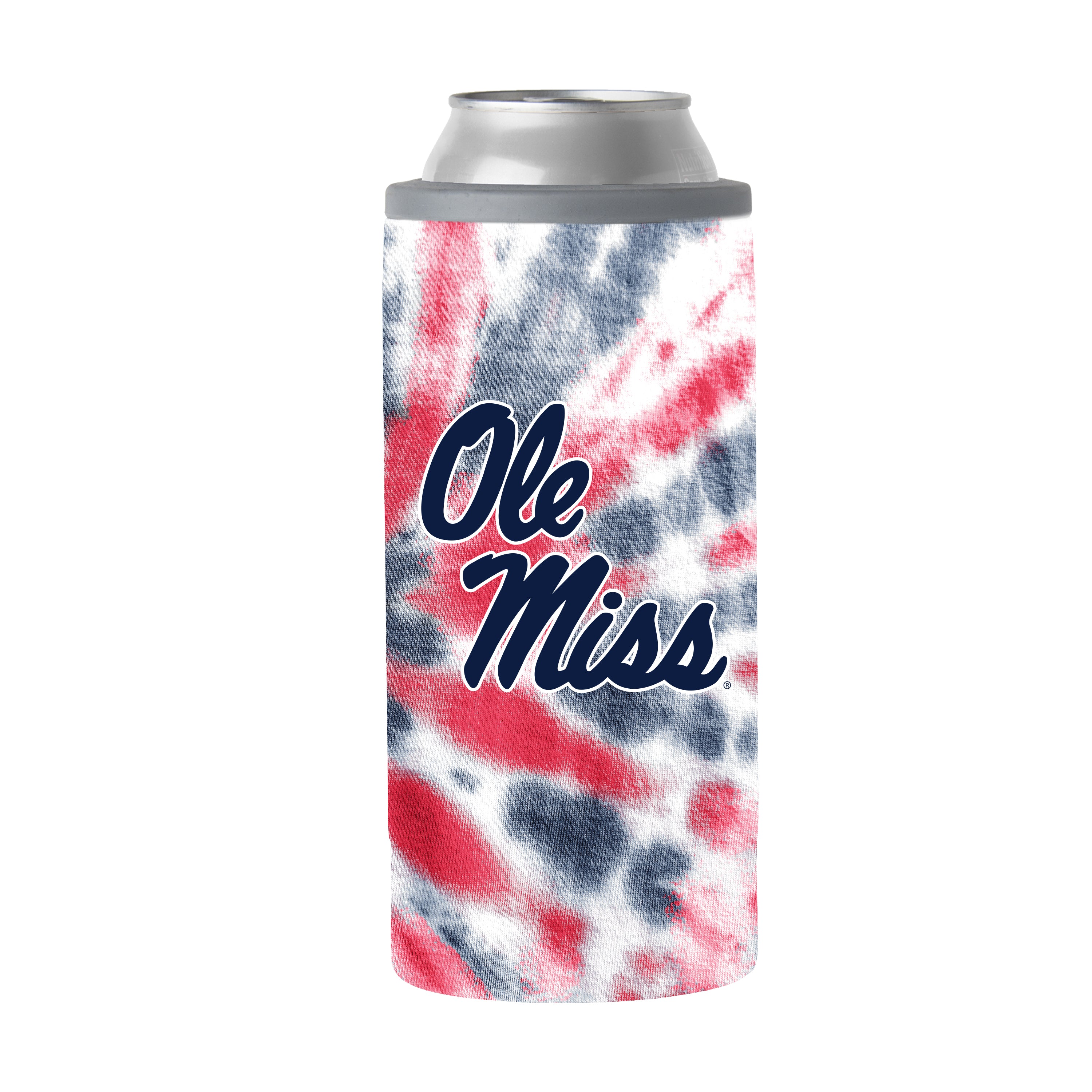 Ole Miss 12oz Tie Dye Slim Can Coolie