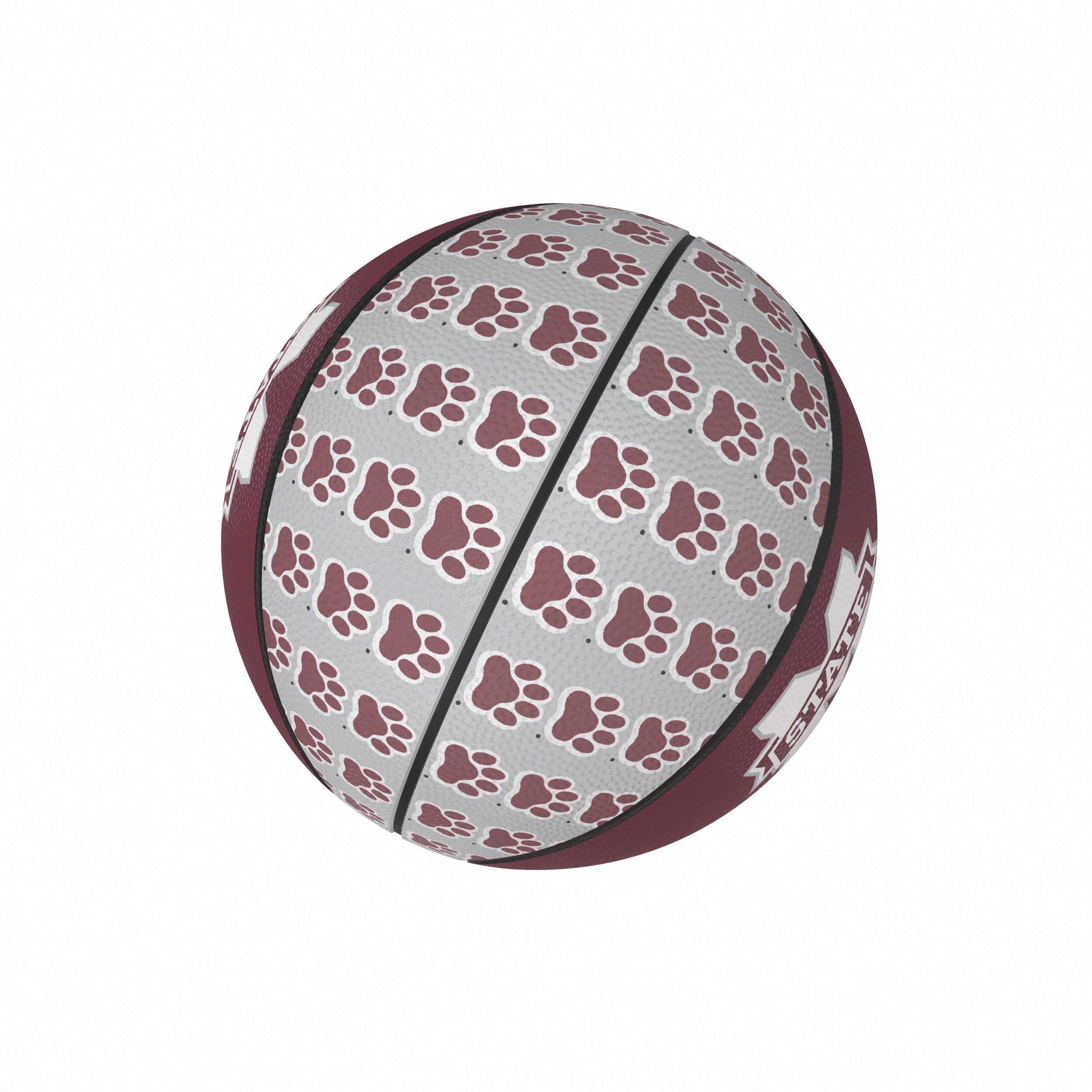 Mississippi State Mini-Size Rubber Basketball
