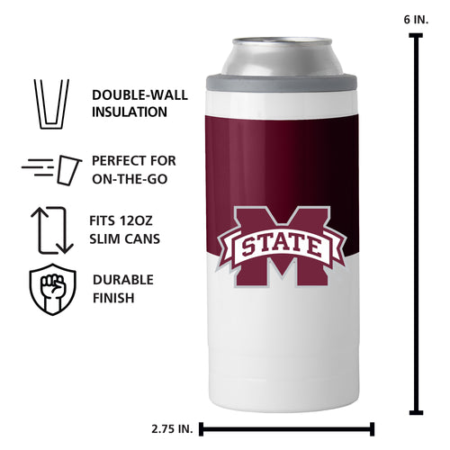 Product Image for Mississippi State Colorblock 12oz Slim Can Coolie