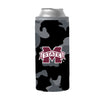 Mississippi State Black Camo 12oz Slim Can Coolie