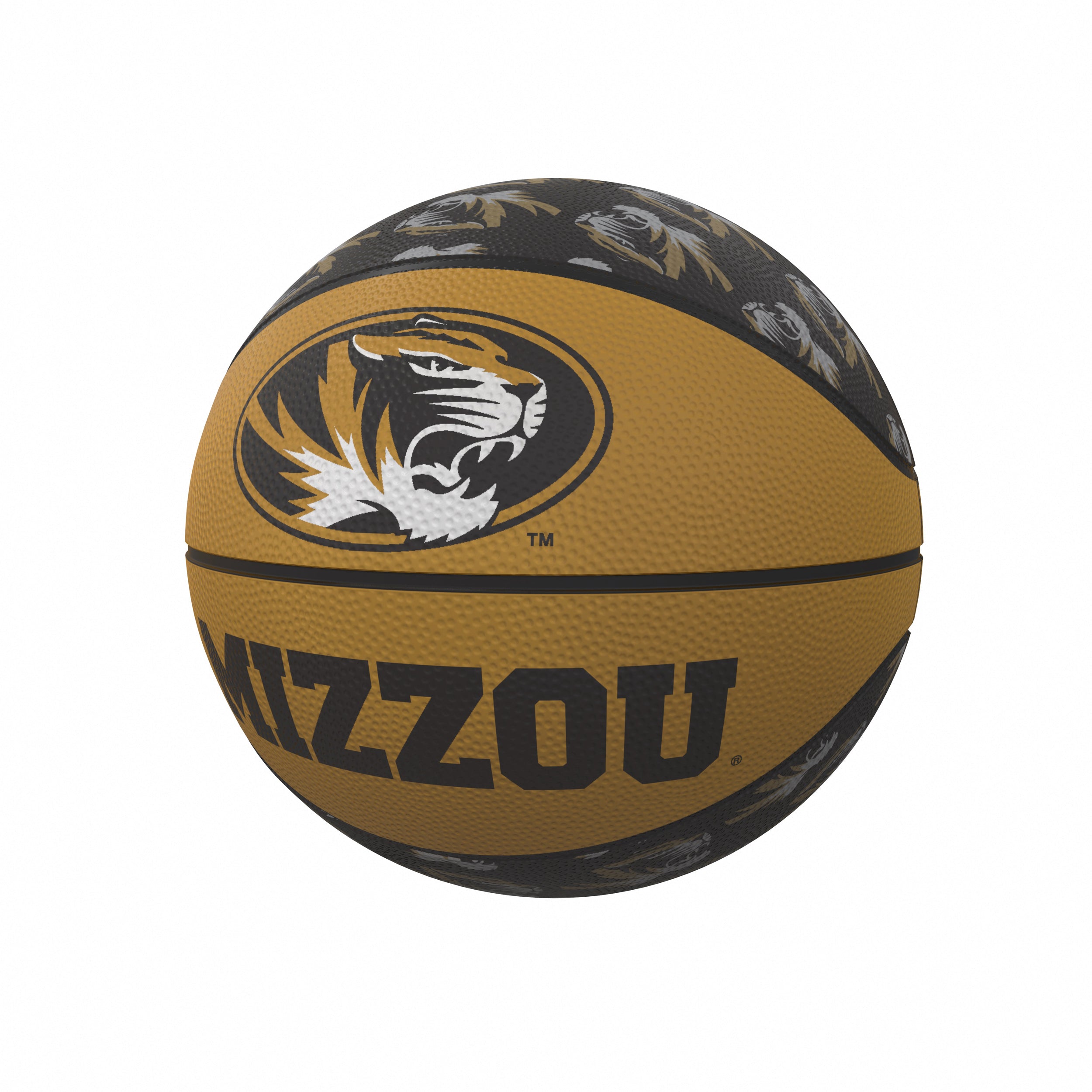 Missouri Repeating Logo Mini-Size Rubber Basketball - Logo Brands