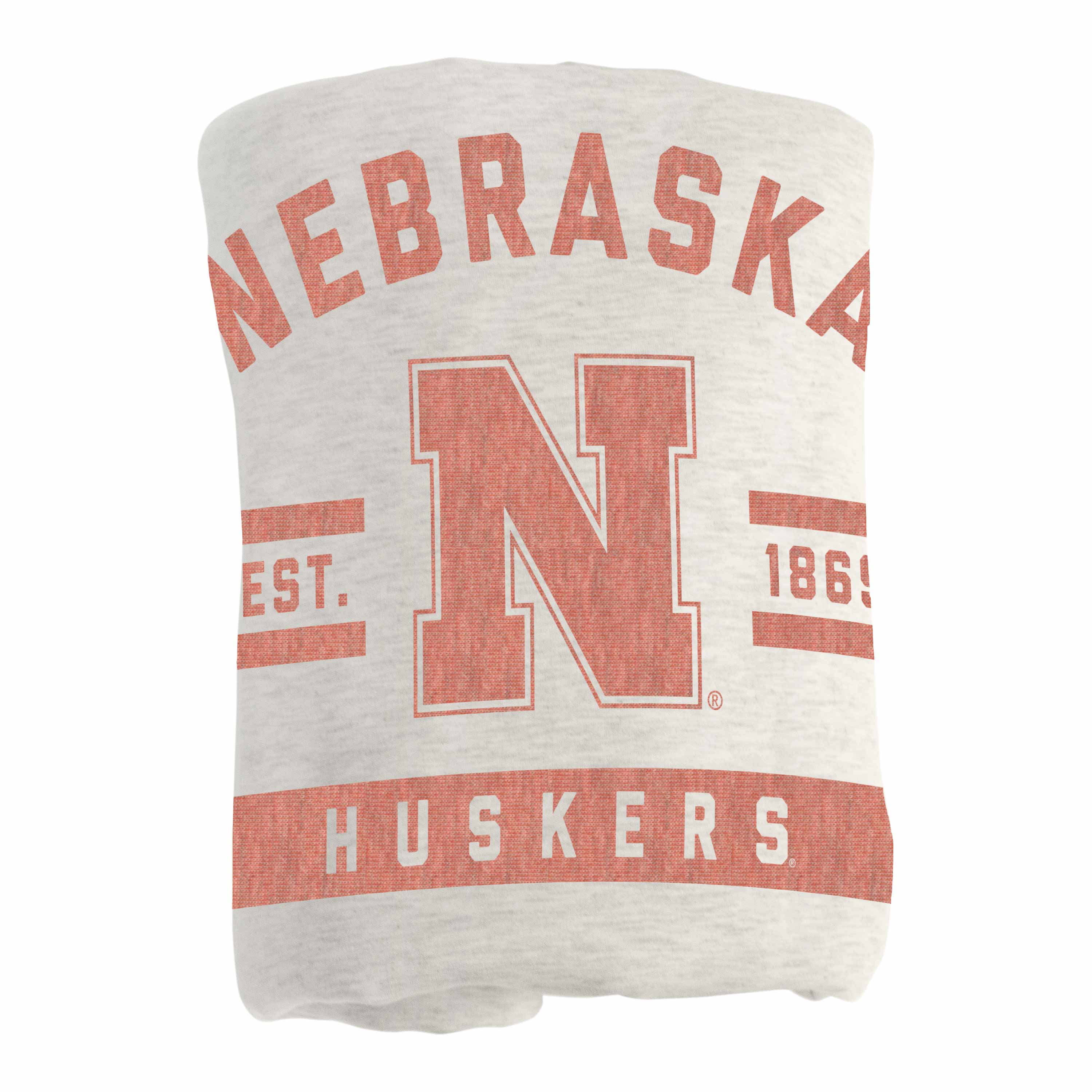 Nebraska Oatmeal Sweatshirt Blanket - Logo Brands