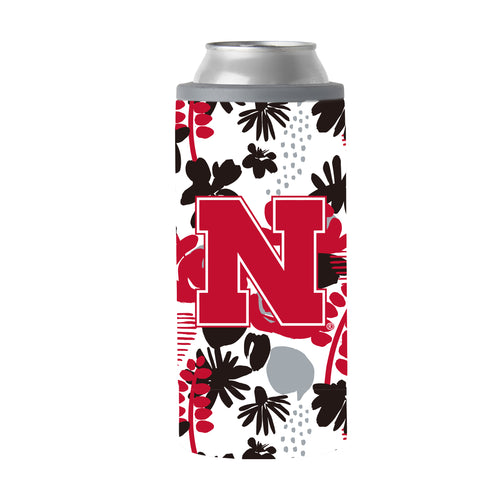 Product Image for Nebraska 12oz Floral Slim Can Coolie