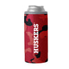 Nebraska Camo Swagger 12oz Slim Can Coolie