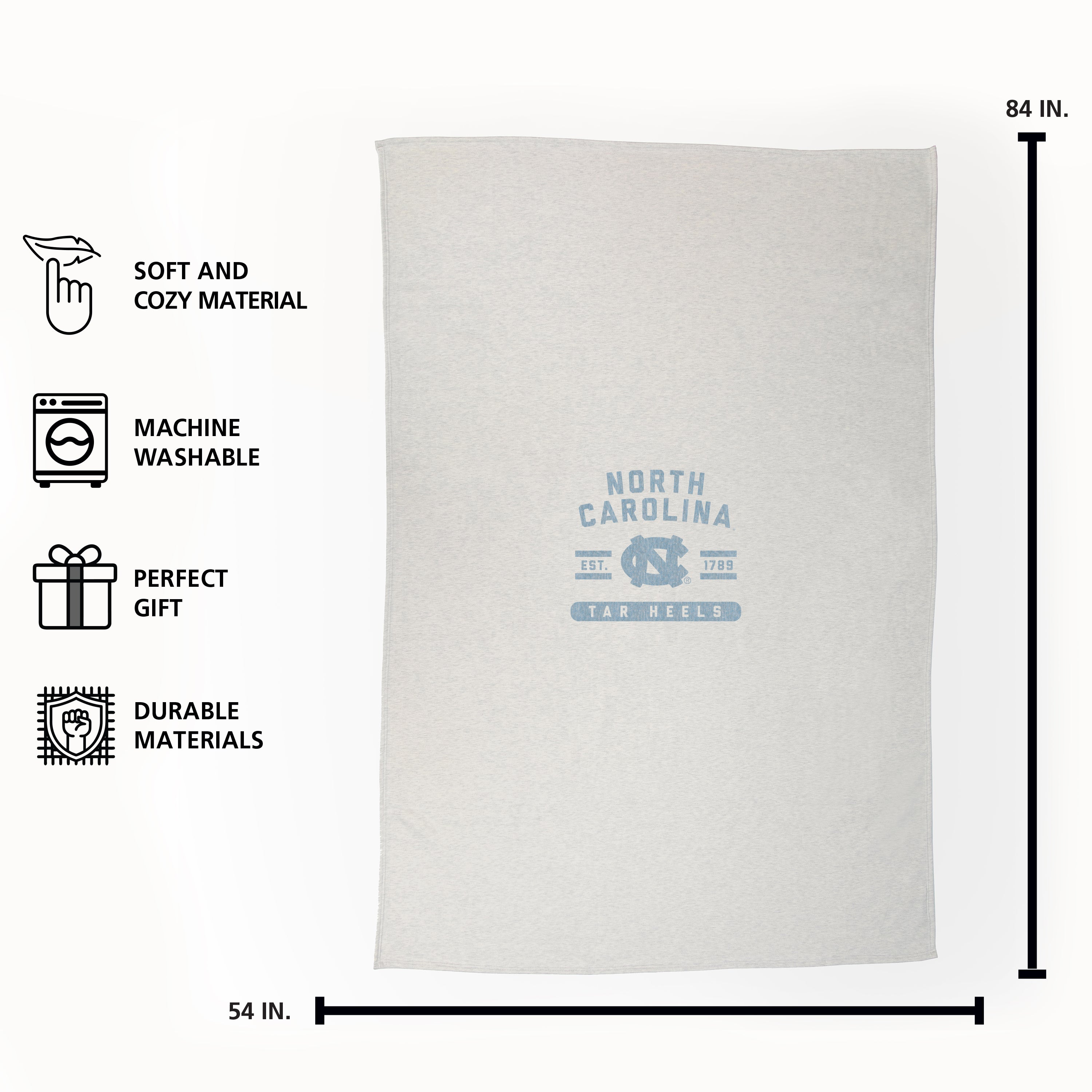 North Carolina Sublimated Sweatshirt Blanket