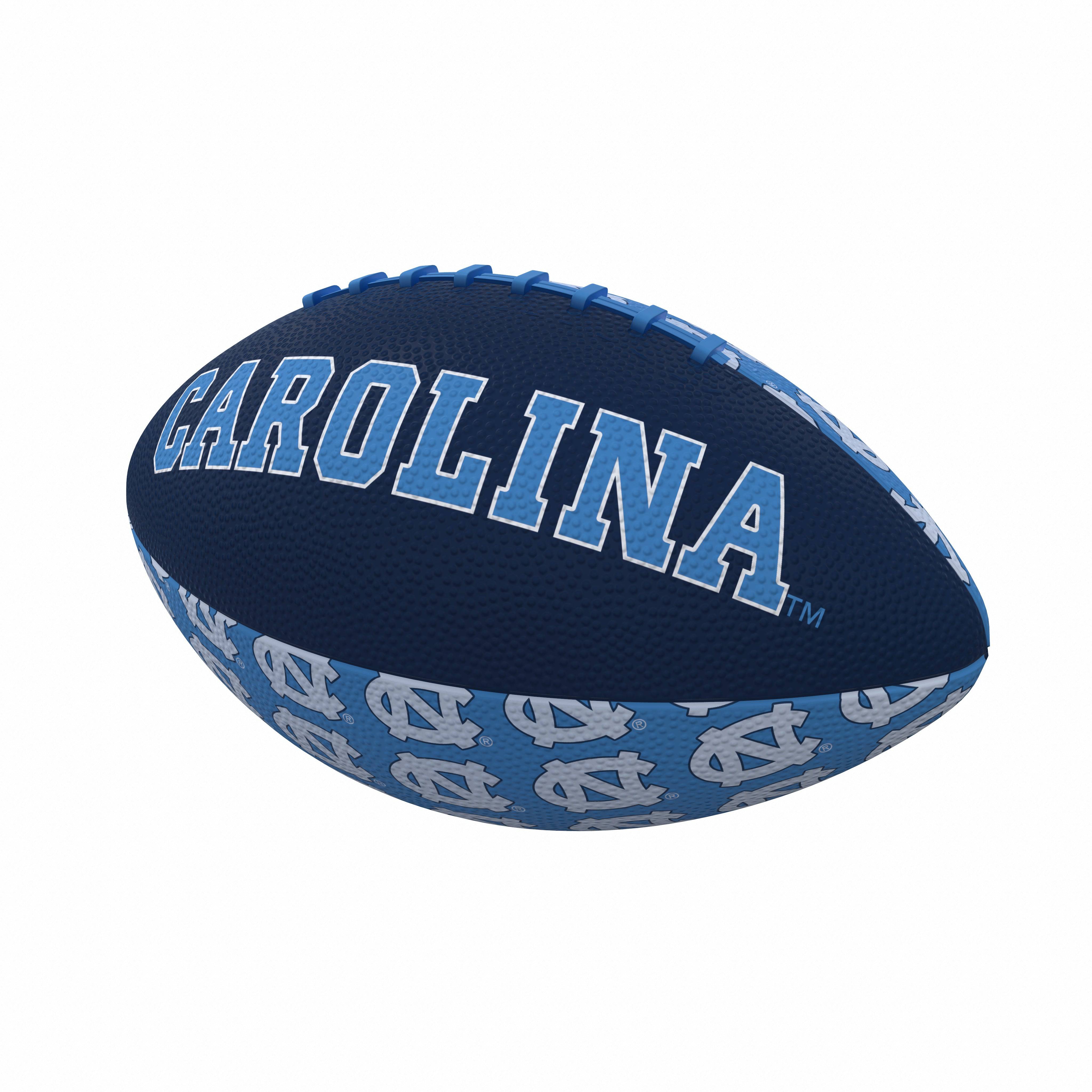 North Carolina Repeating Mini-Size Rubber Football - Logo Brands