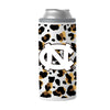 North Carolina 12oz Neutral Leopard Slim Can Coolie