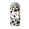 North Carolina 12oz Neutral Leopard Slim Can Coolie