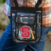 NC State Gameday Clear Black Crossbody