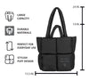 NC State Black Puff Tote
