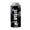 NC State Black Camo 12oz Slim Can Coolie