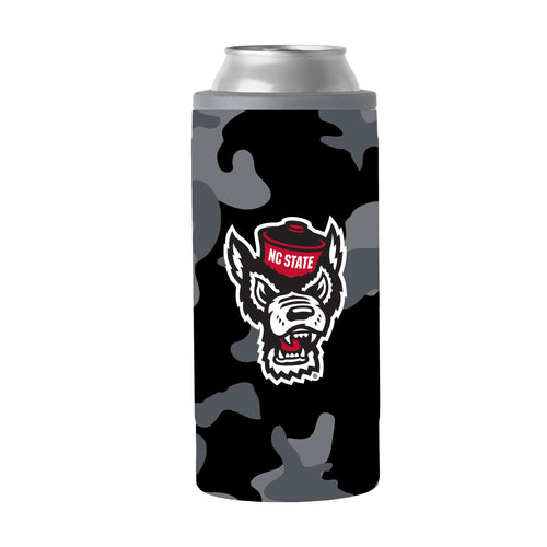 Product Image for NC State Black Camo 12oz Slim Can Coolie