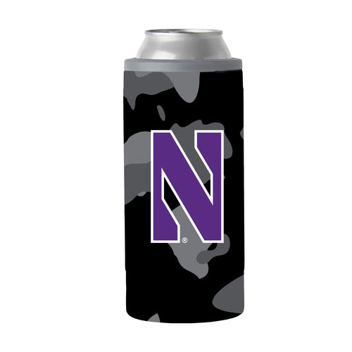 Product Image for Northwestern 12oz Black Camo Slim Can Coolie