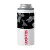Oklahoma Black Camo 12oz Slim Can Coolie