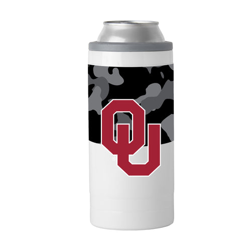 Product Image for Oklahoma Black Camo 12oz Slim Can Coolie