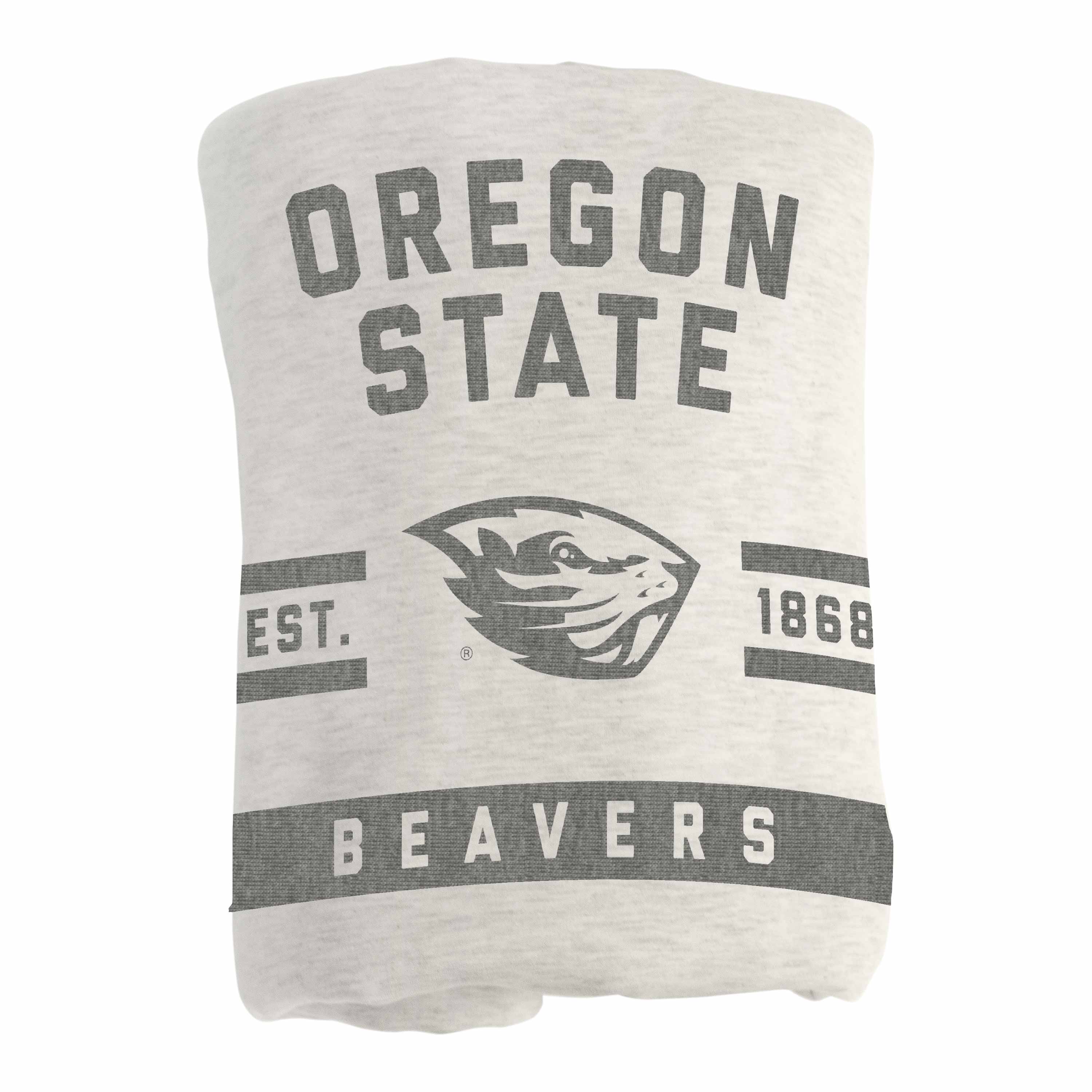 Oregon State Oatmeal Sweatshirt Blanket - Logo Brands