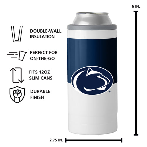 Product Image for Penn St Colorblock 12oz Slim Can Coolie