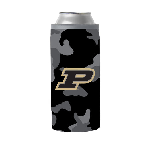 Product Image for Purdue Black Camo 12oz Slim Can Coolie