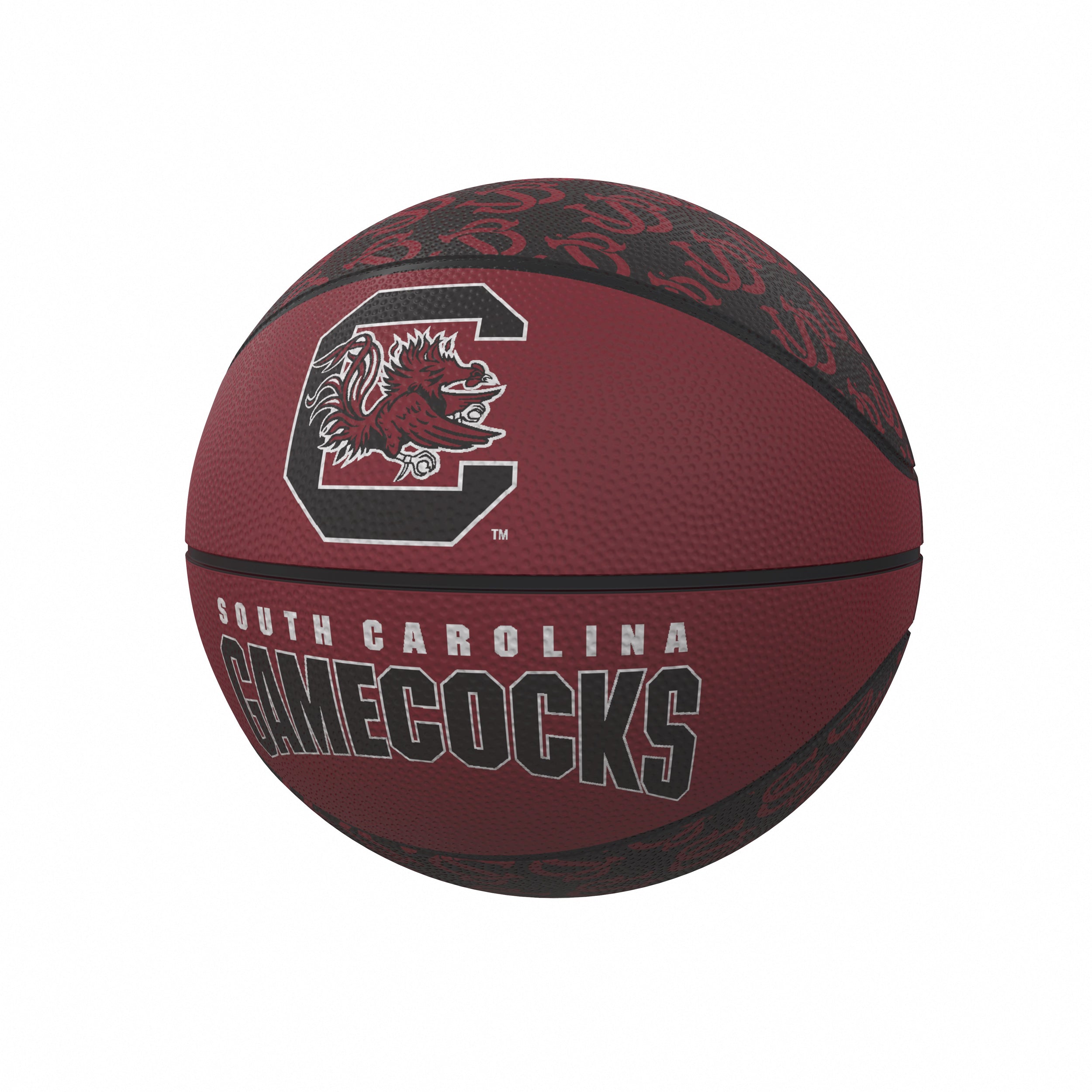 South Carolina Repeating Logo Mini-Size Rubber Basketball - Logo Brands