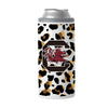 South Carolina 12oz Neutral Leopard Slim Can Coolie