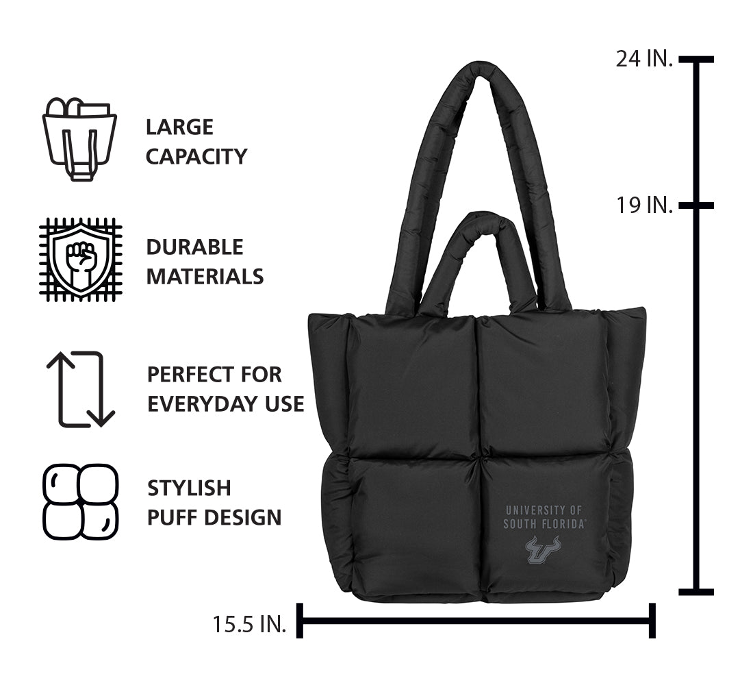 South Florida Black Puff Tote