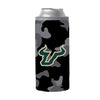 South Florida Black Camo 12oz Slim Can Coolie