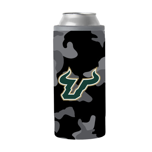 Product Image for South Florida Black Camo 12oz Slim Can Coolie