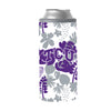 TCU 12oz Floral Slim Can Coolie