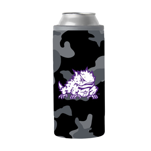 Product Image for TCU Black Camo 12oz Slim Can Coolie