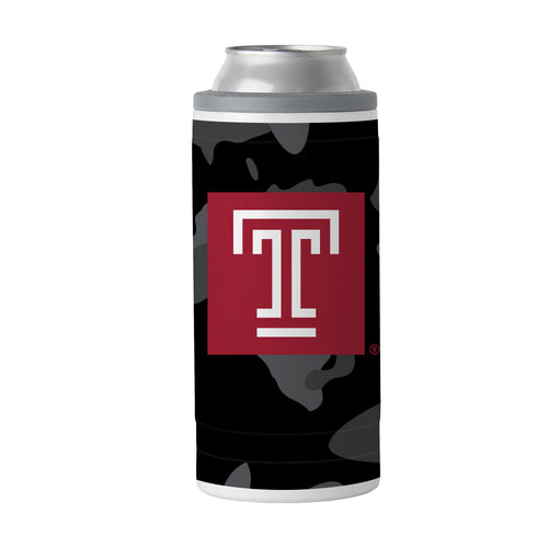 Product Image for Temple Black Camo 12oz Slim Can Coolie