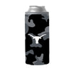 Texas Black Camo 12oz Slim Can Coolie
