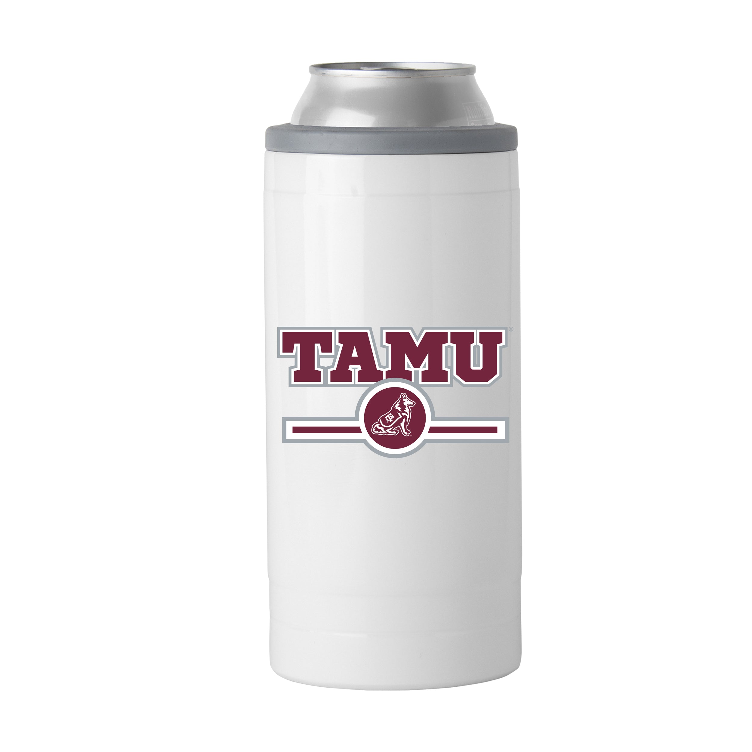 TX A&M Letterman 12 oz Slim Can Coolie