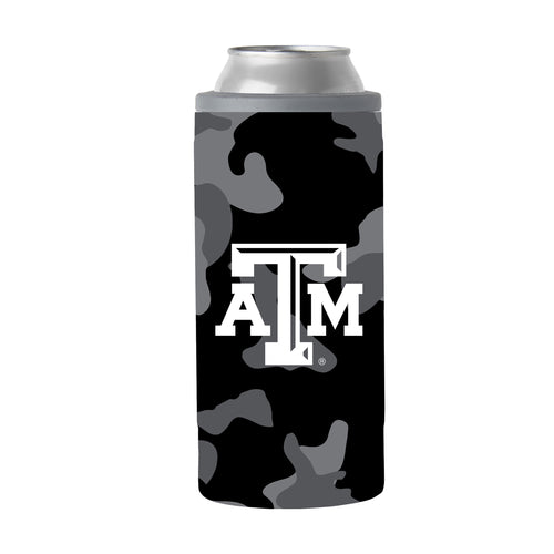 Product Image for Texas A&M Black Camo 12oz Slim Can Coolie