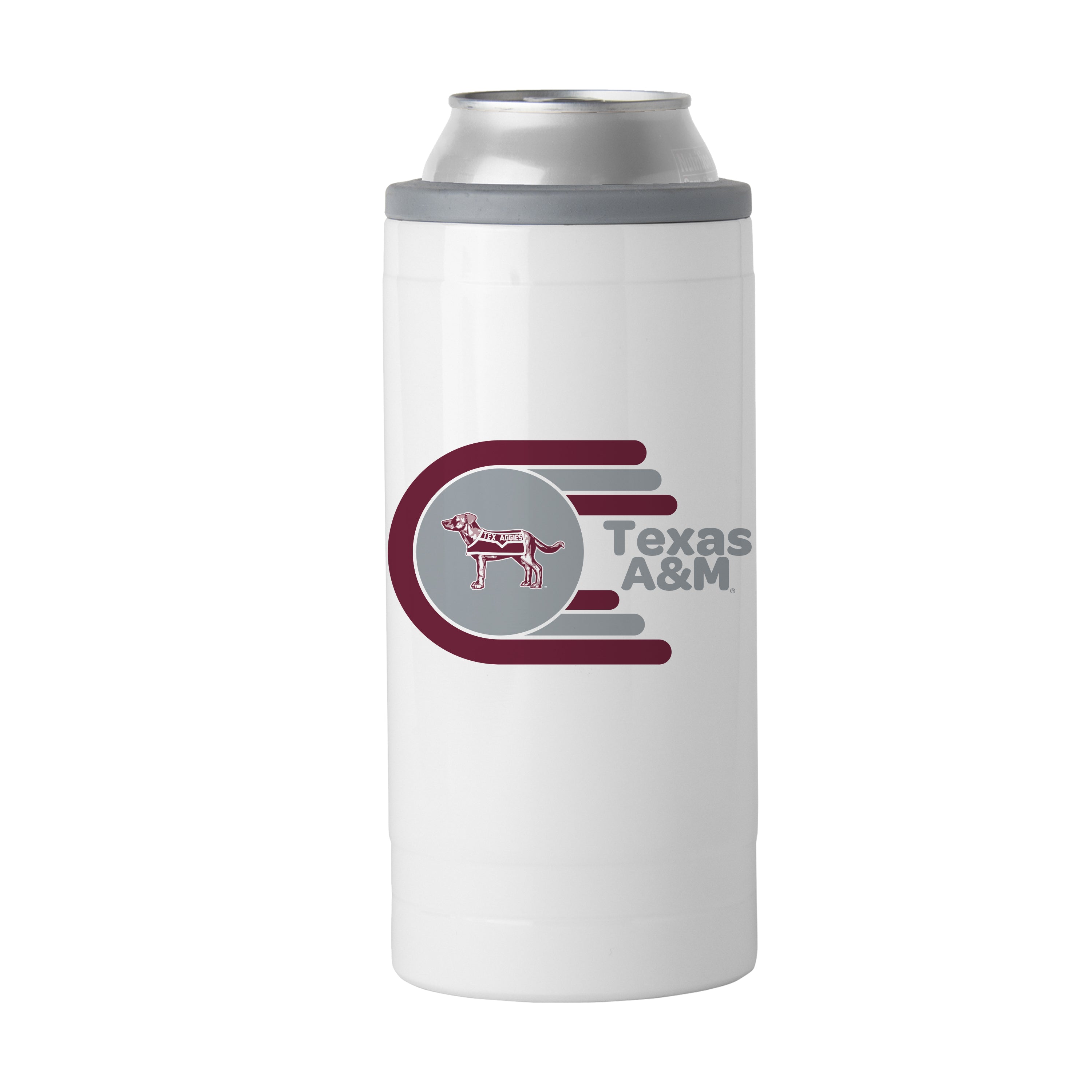 Texas A&M 12oz Whirl Slim Can Coolie