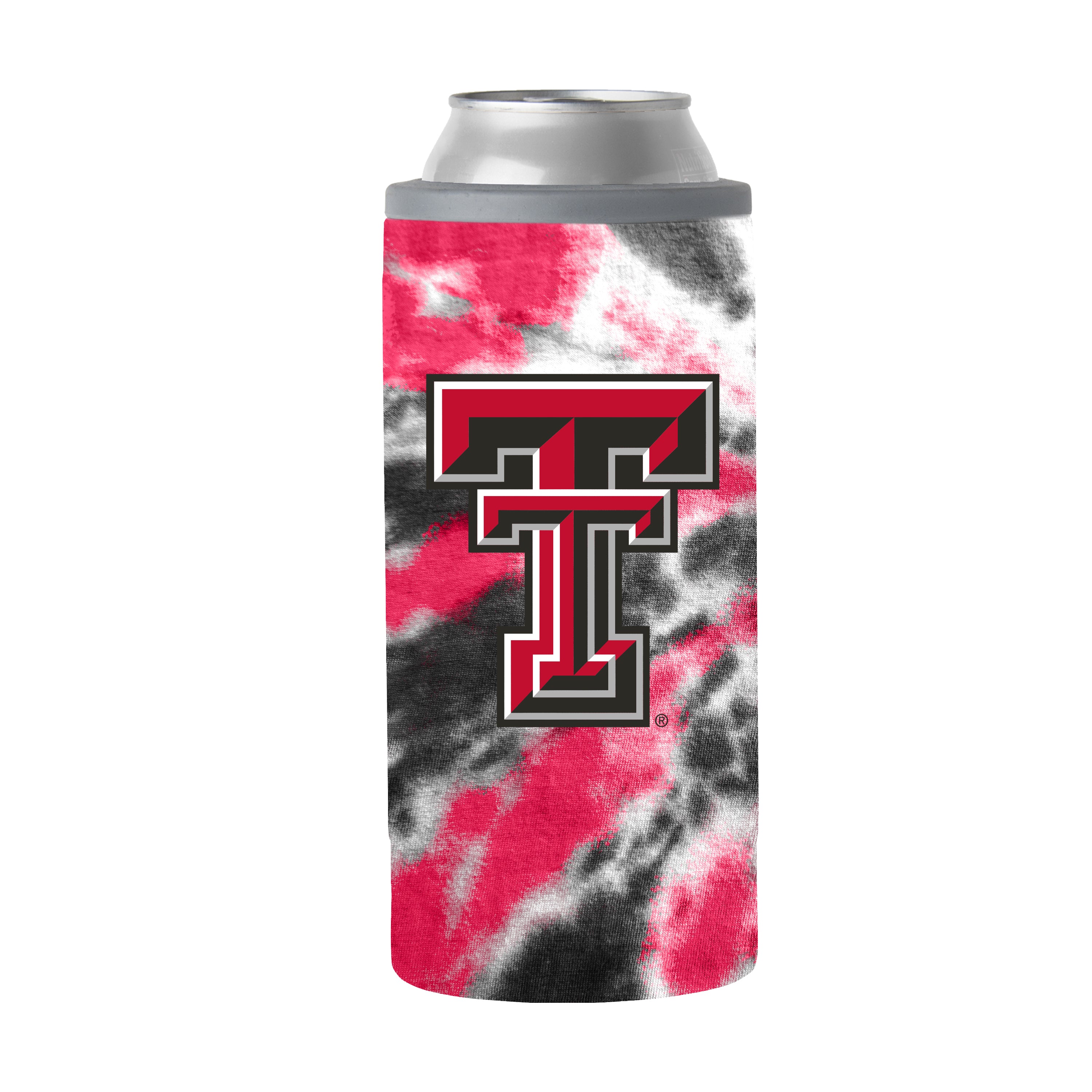 Texas Tech 12oz Tie Dye Slim Can Coolie
